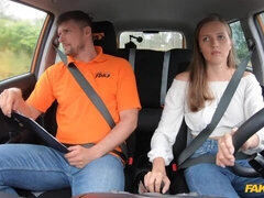 Kont, Blond, Pijpbeurt, Auto, Hondjeshouding, Buiten, Penis, Tiener