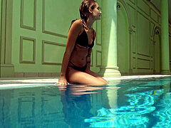 Chica, Húngaro, Masturbación, Piscina, Adolescente, Bajo el agua