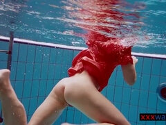 18 jahre, Leie, Hd, Nudist, Pool, Rotschopf, Erotischer film, Unter wasser