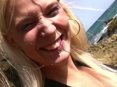 Blonde Angel Spreads Wide For Buttfucking
