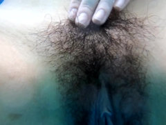 Asiatique, Nana, Plantureuse, Doigter, Poilue, Masturbation, De plein air, Sous marin
