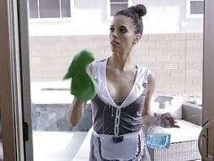 The unique maid cleans his mansion