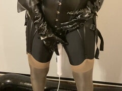 Leie, Absätze, Selbstgemacht, Latex, Masturbation, Nylon, Orgasmus, Elasthan
