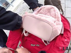 Law4k. lady wants to run away the security station so why