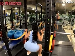 Amateur, Grosse bite, Gros seins, Brunette brune, Gym, Énorme, Fille latino, Rugueux