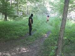 Cul, Bondage, Humiliation, Nue, De plein air, Public, Chatte, Nénés