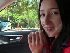 Plage, Brunette brune, Doigter, Orgasme, Pov, Chatte, Fumer, Nénés