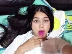 Stepsister gets curious after catching me naked