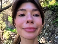 Amateur, Plage, Sucer une bite, Brunette brune, De plein air, Branlette espagnole