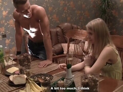 Grosser schwanz, Braunhaarige, Hd, Orgasmus, Orgie, Sauna, Student, Flotter dreier