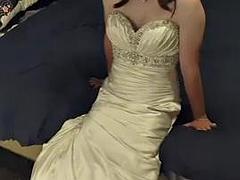 結婚, 女装男装, フェティッシュ, 下着, オナニー, サテン, 一人, 結婚式