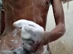 Badkamer, Grote lul, Zwart, Homo, Handbeurt, Hardcore, Indonesisch, Masturbatie