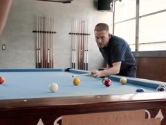 Alena Croft is getting fucked on the pool table