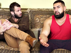 Rimming hunk barebacks his tattooed and pierced BF