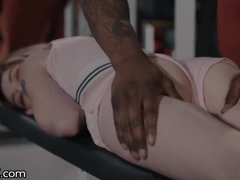 Anal, Negro, Rubia, Polla, Gimnasio, Montar, Adolescente, Tetas