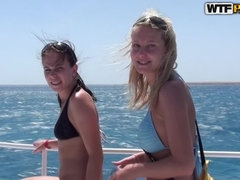 Egypt porn with hot bikini girls: Day 3 - Sex in the shower after a yacht trip