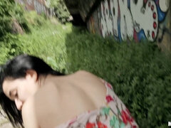 Negro, Mamada, Polla, Latina, Al aire libre, Perforación, Pov, Tetas