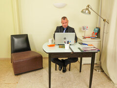 Cute Blonde Student Fucks The Principal In The Office