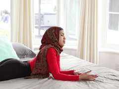 Muslim babe Maya Farrell has taboo sex with her stepbrother