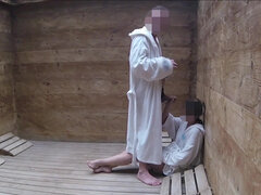 Leie, Schlampe, Blasen, Flashen, Französisch, Handjob, Hd, Sauna