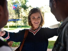 黒人, ブロンド, チン, 3p男男女, フェラする, タトゥー, ティーン, 三人