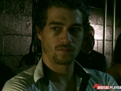 デカパイ, フェラチオ, 茶髪の, 車, クラブ, オフィス, ピアス, ストリップ