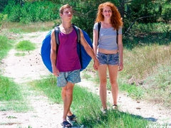 Cul, Sucer une bite, En levrette, Embrassement, Rousse roux, Rasée, Dénudage, Adolescente