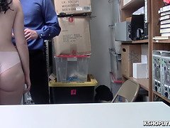 Shoplyfter Violet Rain got her pussy fuck doggy by the horny LP Officer!
