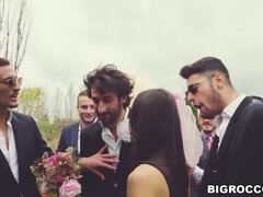 Европейки, Групповуха, Каблуки, Натуральные сиськи, Наездница, Тощие, Чулки, Свадьба