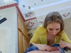 Lucky man fucks natural beauty in all the holes including ass
