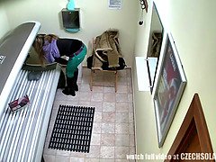 チェコ, 毛深い, オマンコ, 現実, 日光浴室, 一人, スパイ, ウェブカメラ