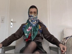 Duits, Masker, Rijpe lesbienne, Moeder die ik wil neuken, Panty, Satijn, Rok, Speelgoed