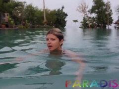 Plage, Blonde, Sucer une bite, Éjaculation interne, Hard, Hd, Petite femme, Réalité