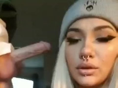 Enthousiasteling, Lieveling, Kreng, Blond, Pijpbeurt, Sperma shot