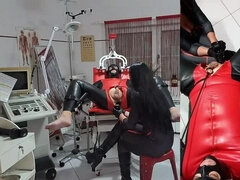 Mistress Luciana Dominates with Needles and Hardcore Anal Fuck in Latex Catsuit