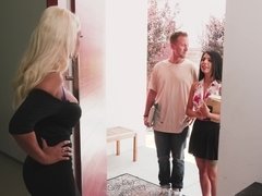 Gorgeous stepmom Bridgette B teaches teens how to fuck