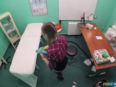 Cute Pigtailed Cleaner Blowing Dick 1 - Fake Hospital