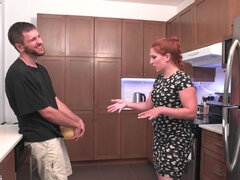 Grosse titten, Blasen, Geschnappt, Handjob, Hd, Milf, Mutti, Rotschopf