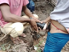 Leie, Asiatisch, Grosser schwanz, Paar, Schwul, Indisch, Masturbation, Im freien