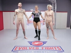 Blondine, Braunhaarige, Fetisch, Hardcore, Lecken, Muschi, Realität, Ringkampf