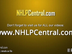 Blond, Rondborstig, Hakken, Masturbatie, Nylonstof, Kousen, Tieten likken, Oud