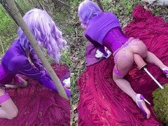 Anal, Culo grande, Gordita, Consolador enorme, Lencería, Transexual, Solo, Medias largas