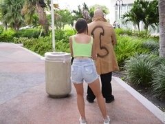 お尻, フェラチオ, 茶髪の, 淫乱熟女, 乳首, アウトドア, スラップ, オッパイの