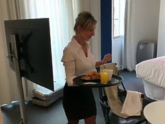 Blonde, Sucer une bite, Femme couguar, Gorge profonde, Queue, Mature, Maman, Chatte