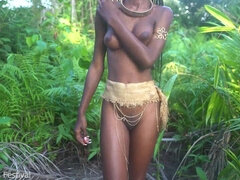 Africain, Beauté, Dansant, Hd, De plein air, Maigrichonne, Solo, Nénés