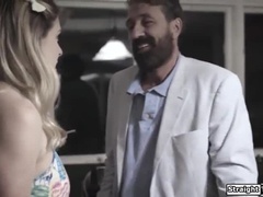 Step-Uncle Bangs Stepsister in the Kitchen