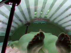 Superb pussy in solarium