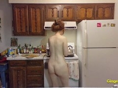 Cul, Gros cul, Poilue, Cuisine, Nue  à poil, Chatte, Rousse roux, Softcore