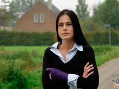 浴室, 茶髪の, バック, 手コキする, キス, ペニス, ガリガリ, 濡れ