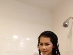 Vrouw, Flashing, Flexibiel, Zoenen, Kut duiken, Alleen, Webcamera, Nat